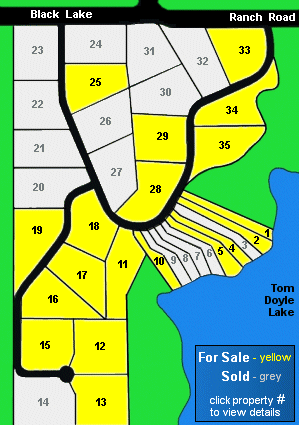 1 to 5 acre water front lots for sale at garretts landing in Northern Wisconsin