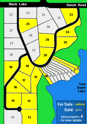 1 to 5 acre water front lots for sale at garretts landing in Northern Wisconsin