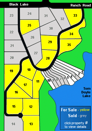 1 to 5 acre water front lots for sale at garretts landing in Northern Wisconsin